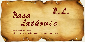 Maša Latković vizit kartica